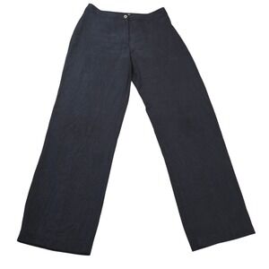 Tommy‎ Bahama Silk Wide Leg Pants Size 8 Black Career Casual